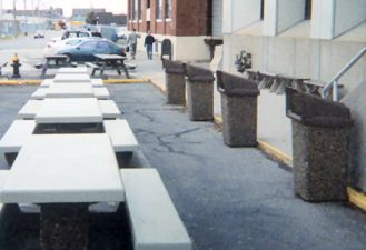 Square Concrete Waste Receptacles