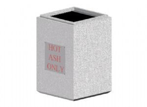 Hot Ash Square Receptacle