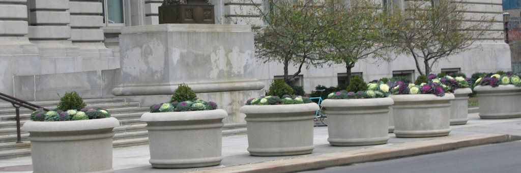 Round Security Planters