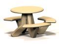 3 Seat Round Tables