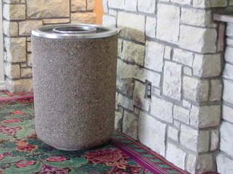 Round Concrete Waste Receptacle